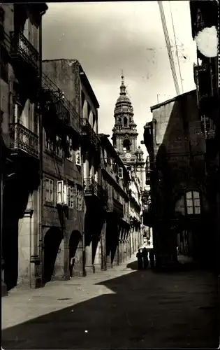 Ak Santiago de Compostela Galicien Spanien, Rua del Villar