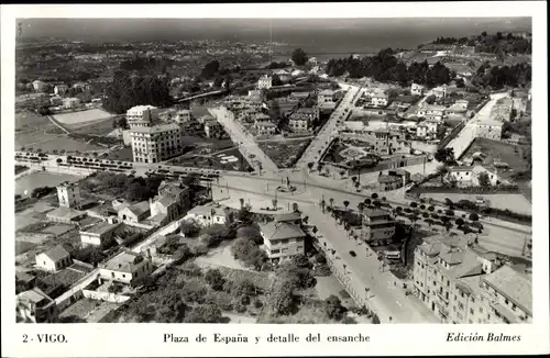 AK Vigo Galizien Spanien, Plaza de Espana