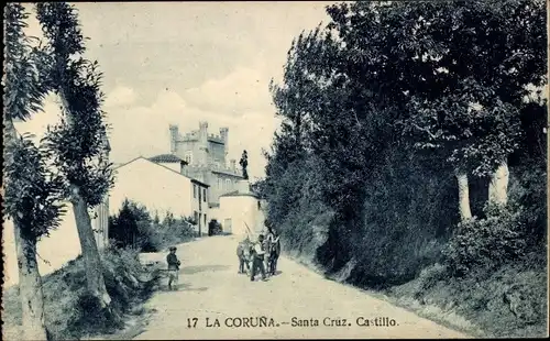 Ak La Coruña Galicia, Burg Santa Cruz