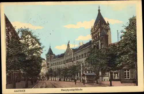 Ak Aachen, Hauptpostgebäude