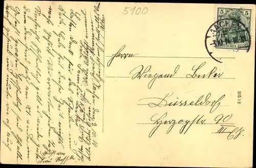 Ak Aachen, Hauptpostgebäude