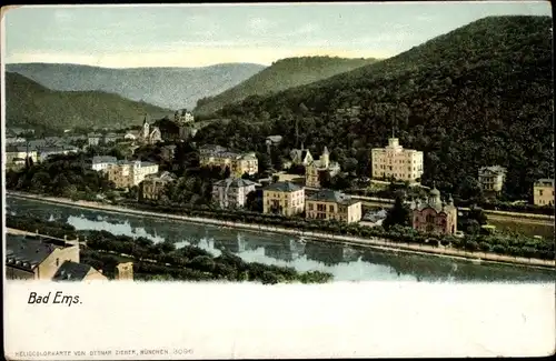 Ak Bad Ems an der Lahn, Panorama