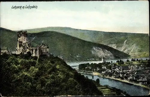 Ak Oberlahnstein Lahnstein am Rhein, Burg Lahneck