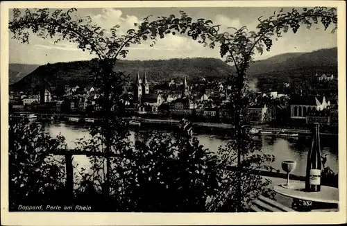 Ak Boppard im Rhein Hunsrück Kreis, Panorama, Wein
