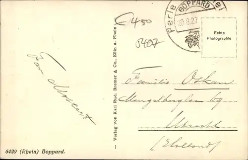 Ak Boppard am Rhein, Panorama