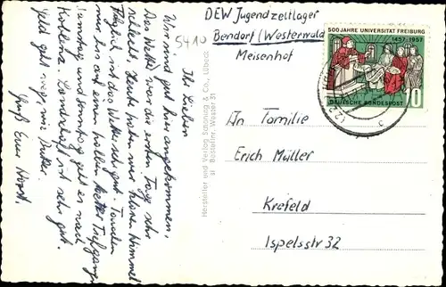 Ak Höhr Grenzhausen im Westerwald, Gesamtansicht, Staatl. Keramik-Fachschule, Postamt, Kurhaus