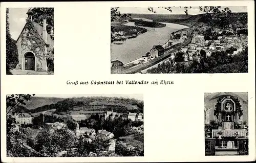 Ak Schönstatt Vallendar am Rhein, Wallfahrtsort, Totalansicht, Kapelle, Altar