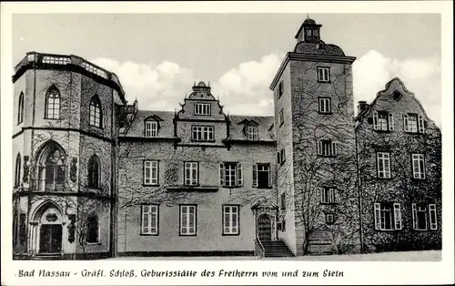 Ak Bad Nassau an der Lahn, Gräfliches Schloss, Geburtsstätte des Freiherrn vom und zum Stein