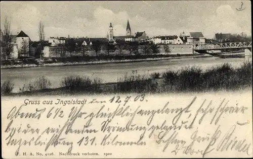 Ak Ingolstadt an der Donau Oberbayern, Ortsansicht, Kirche