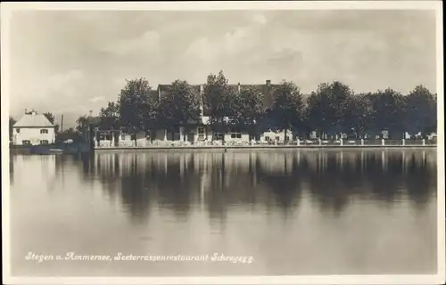 Ak Stegen Inning am Ammersee, Seeterrassenrestaurant Schreyegg