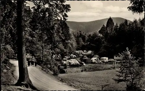 Ak Wolfshagen Langelsheim am Harz, Campingplatz und Waldgaststätte Im Tannengrund