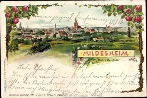 Litho Hildesheim in Niedersachsen, Blick vom Bergholz