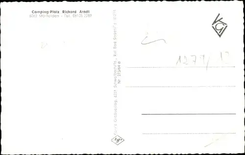 Ak Mörfelden Walldorf in Hessen, Camping-Platz