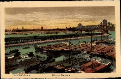 Ak Homberg Ruhrort Duisburg im Ruhrgebiet, Schiffe