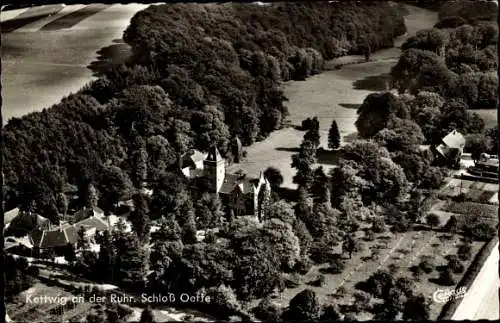 Ak Kettwig Essen im Ruhrgebiet, Schloss Oefte, Luftbild