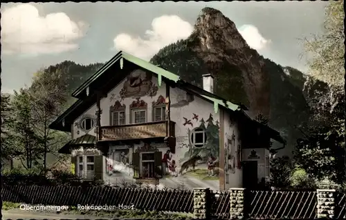 Ak Oberammergau in Oberbayern, Rotkäppchen Haus