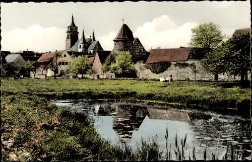 Ak Weil der Stadt in Württemberg, Rabenturm, kath. Gemeindehaus, Stadtkirche