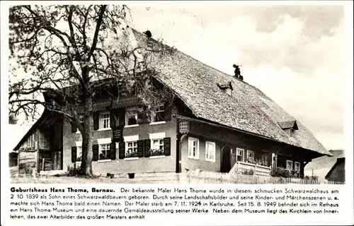 Ak Bernau im Schwarzwald, Geburtshaus Hans Thoma