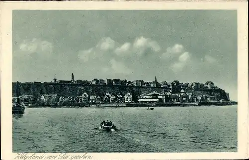 Ak Nordseeinsel Helgoland, Blick vom See