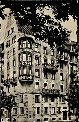 Ak Luzern Stadt Schweiz, Hotel Johanniterhof, Bundesplatz