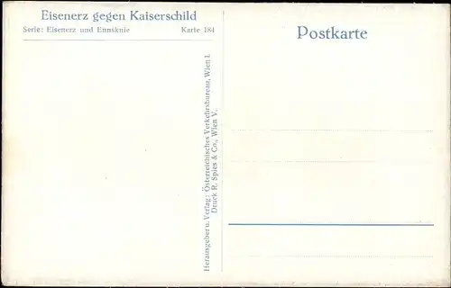 Ak Eisenerz Steiermark, Teilansicht, Kaiserschild