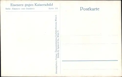 Ak Eisenerz Steiermark, Teilansicht, Kaiserschild