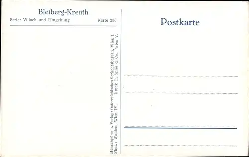 Ak Bleiberg Kreuth Kärnten, Gesamtansicht