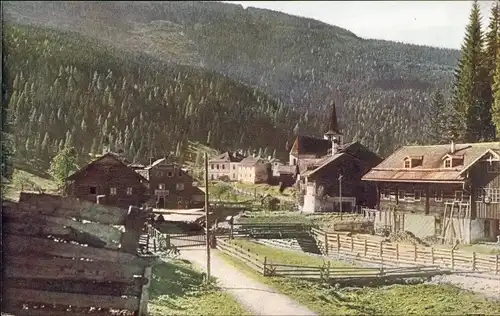 Ak Filzmoos im Pongau in Salzburg, Dorfmotiv, Kirche