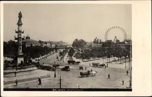 Ak Wien 2 Leopoldstadt, Praterstern, Tegetthoffdenkmal
