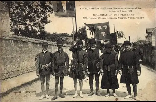 Ak Compiègne Oise, Feste zu Ehren von Jeanne d'Arc, 1911, Malervereinigungen