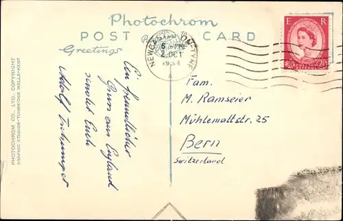 Ak Newcastle upon Tyne England, Northumberland Street, Bus