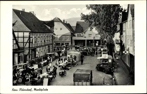 Ak Hessisch Oldendorf an der Weser, Marktplatz