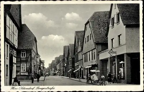 Ak Hessisch Oldendorf an der Weser, Blick in die Langestraße