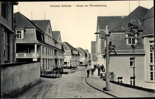 Ak Bad Gottleuba Berggießhübel, Heilstätte Gottleuba, Häuser der Männerabteilung