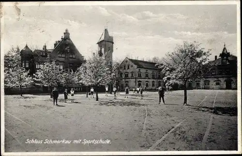 Ak Schmorkau Neukirch Sachsen, Schloss mit Sportschule