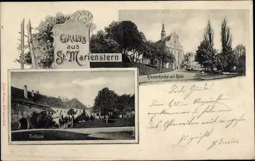 Ak Panschwitz Kuckau Oberlausitz, Kloster St. Marienstern mit Abtei, Probstein