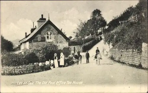 Ak Leigh on Sea Essex England, The Old Post Office Tea House