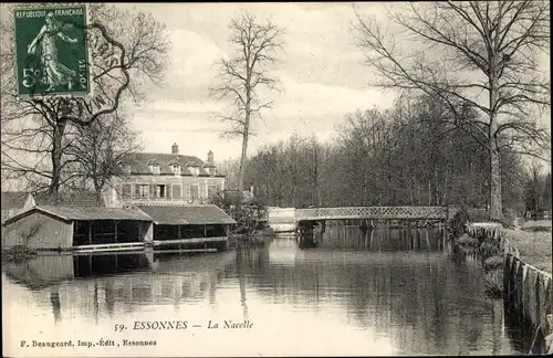 Ak Essonnes Essonne, , La Nacelle, Pont