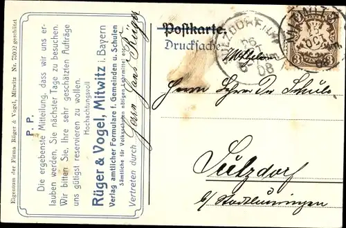 Ak Mitwitz in Oberfranken, Baderstraße