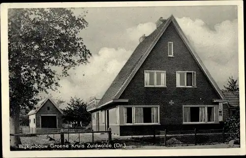 Ak Zuidwolde Drenthe, Grünes Kreuz, Wijkgebouw