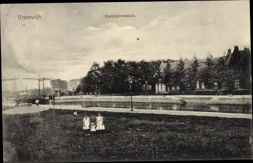 Ak Vreeswijk Utrecht, Königinnen-Schleuse