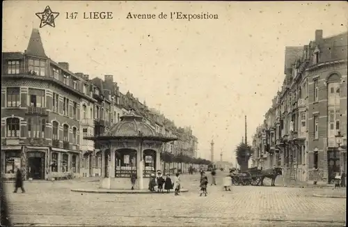 Ak Liège Lüttich Wallonien, Avenue de l'Exposition, Pavillon