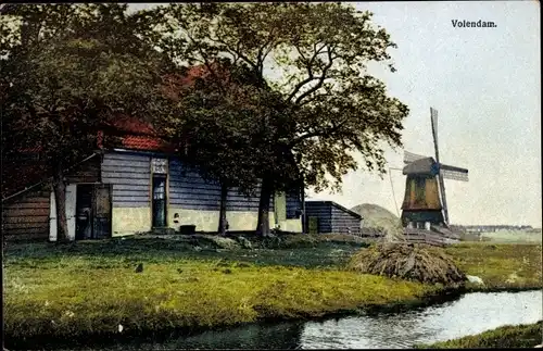 Ak Edam Volendam Nordholland, Windmühle