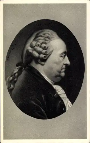 Künstler Ak Junker, Herm., nach Relief von J. P. Melchior, Johann Caspar Goethe, des Dichters Vater