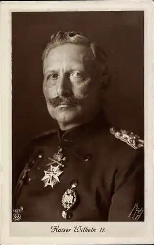 Ak Kaiser Wilhelm II., Portrait, Uniform, Orden, NPG 4589