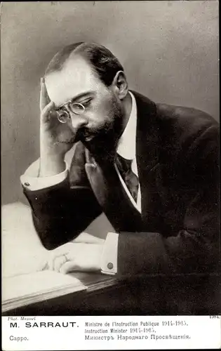 Ak Albert Sarraut, Minister für öffentliche Bildung 1914-1915