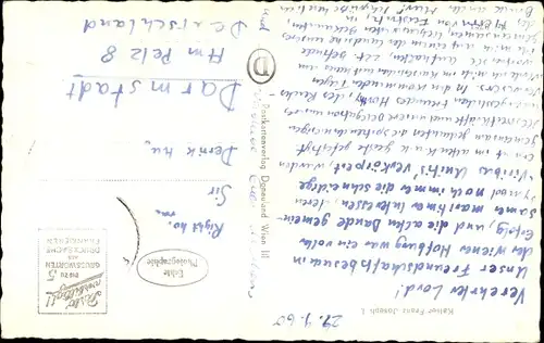 Ak Kaiser Franz Joseph I., Portrait am Schreibtisch, Urkunde unterschreibend