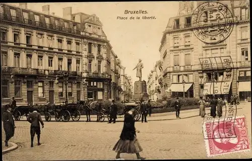 Ak Bruxelles Brüssel, Place de la liberte