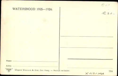 Ak Aalten Gelderland Niederlande, Hochwasser 1925-1926