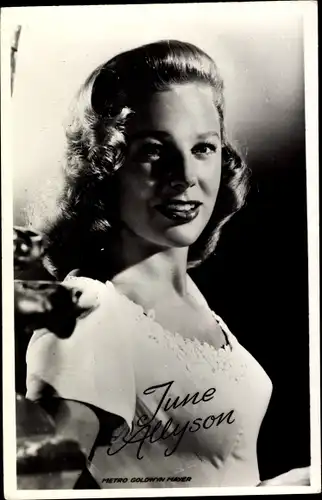 Ak Schauspielerin June Allyson, Portrait